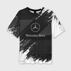 Футболка оверсайз женская Mercedes-Benz - Темный, цвет: 3D-принт