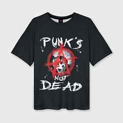 Футболка оверсайз женская Punks Not Dead Анархия, цвет: 3D-принт