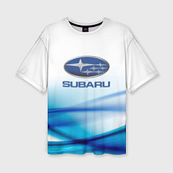 Футболка оверсайз женская Subaru Спорт текстура, цвет: 3D-принт