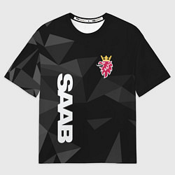Футболка оверсайз женская SAAB , СААБ, цвет: 3D-принт