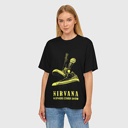 Футболка оверсайз женская Nirvana Нирвана, цвет: 3D-принт — фото 2