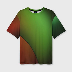Женская футболка оверсайз 3х-цветная спираль