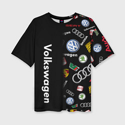 Женская футболка оверсайз Volkswagen Group Half Pattern