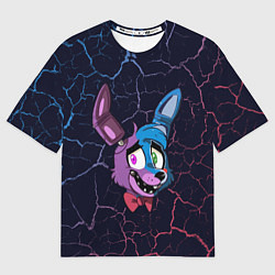 Футболка оверсайз женская ФНАФ - БОННИ Трещины, цвет: 3D-принт