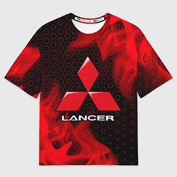 Футболка оверсайз женская МИТСУБИСИ Огонь, цвет: 3D-принт