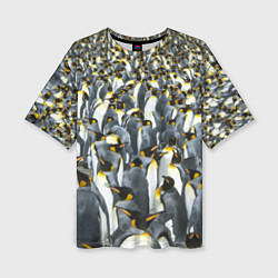 Футболка оверсайз женская Пингвины Penguins, цвет: 3D-принт