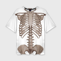 Футболка оверсайз женская Анатомия Скелет, цвет: 3D-принт
