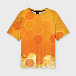 Футболка оверсайз женская Мёд от пчёл, цвет: 3D-принт
