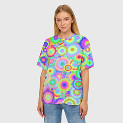 Футболка оверсайз женская Disco-Tie-Dye, цвет: 3D-принт — фото 2