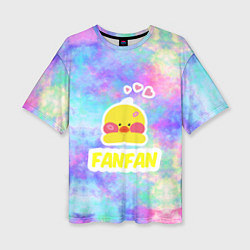 Футболка оверсайз женская Трендовая утя Lalafanfan, цвет: 3D-принт