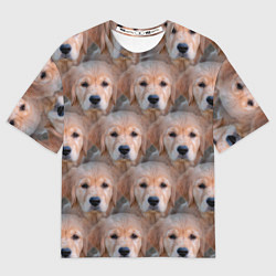 Футболка оверсайз женская Маленькие щенята, цвет: 3D-принт