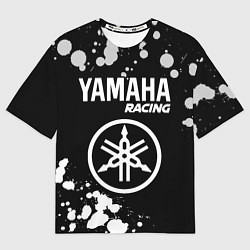 Футболка оверсайз женская YAMAHA Racing Краска, цвет: 3D-принт