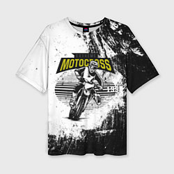 Женская футболка оверсайз Motocross Мотокросс