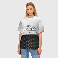 Футболка оверсайз женская Jaguar Ягуар Сталь, цвет: 3D-принт — фото 2