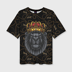 Женская футболка оверсайз Король лев Black
