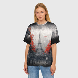 Футболка оверсайз женская PARIS, цвет: 3D-принт — фото 2