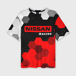 Футболка оверсайз женская НИССАН Racing Графика, цвет: 3D-принт