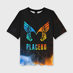 Футболка оверсайз женская Placebo, Logo, цвет: 3D-принт
