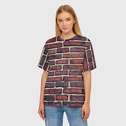Футболка оверсайз женская Brick Wall, цвет: 3D-принт — фото 2