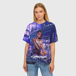 Футболка оверсайз женская Jydy Джуди Cyberpunk2077, цвет: 3D-принт — фото 2