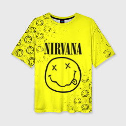 Футболка оверсайз женская NIRVANA лого, цвет: 3D-принт