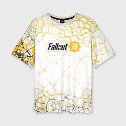 Футболка оверсайз женская Fallout 76 Жёлтая выжженная пустошь, цвет: 3D-принт