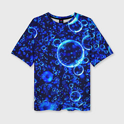 Женская футболка оверсайз Пузыри воздуха в воде Pattern