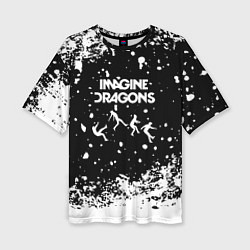 Женская футболка оверсайз Imagine dragons rock
