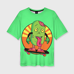 Женская футболка оверсайз ПИЛЮЛЯ НА СКЕЙТБОРДЕ