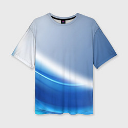 Женская футболка оверсайз Цифровая волна