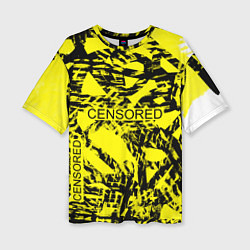 Футболка оверсайз женская Censored Коллекция Get inspired! Fl-182-c-y, цвет: 3D-принт