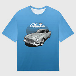 Футболка оверсайз женская Blue retro car, цвет: 3D-принт