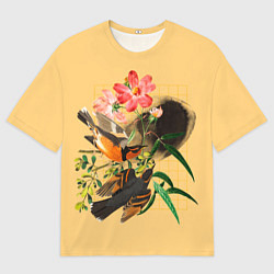 Футболка оверсайз женская ПТИЦЫ ПРИЛЕТЕЛИ, цвет: 3D-принт