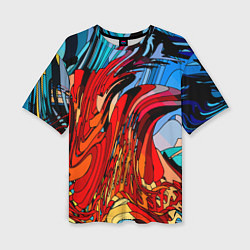 Футболка оверсайз женская Abstract color pattern Fashion 2022, цвет: 3D-принт