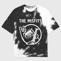 Футболка оверсайз женская The Misfits КОТ Краска, цвет: 3D-принт