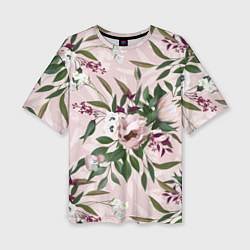 Женская футболка оверсайз Цветы Букет Из Протей