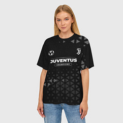 Футболка оверсайз женская Juventus Форма Champions, цвет: 3D-принт — фото 2