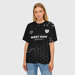 Футболка оверсайз женская West Ham Champions Uniform, цвет: 3D-принт — фото 2