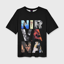 Футболка оверсайз женская Nirvana Альбомы, цвет: 3D-принт