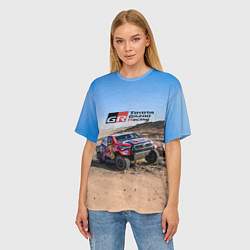 Футболка оверсайз женская Toyota Gazoo Racing Rally Desert Competition Ралли, цвет: 3D-принт — фото 2