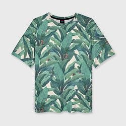 Женская футболка оверсайз Листья Банановых Деревьев