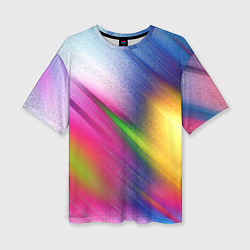 Женская футболка оверсайз Абстрактный разноцветный текстурированный фон