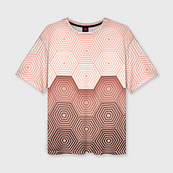 Женская футболка оверсайз Hexagon Minimal