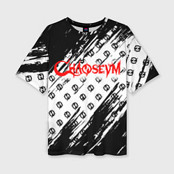 Женская футболка оверсайз Chaoseum Pattern Logo