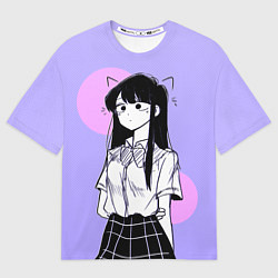 Футболка оверсайз женская Милая Коми У Коми проблемы с общением, цвет: 3D-принт