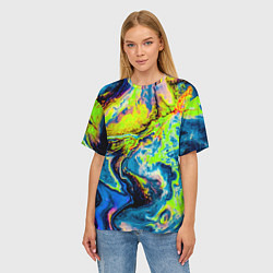 Футболка оверсайз женская The Poisonous Palette, цвет: 3D-принт — фото 2