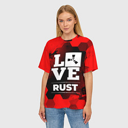 Футболка оверсайз женская Rust Love Классика, цвет: 3D-принт — фото 2