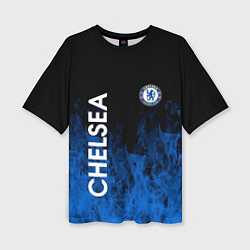 Женская футболка оверсайз Chelsea пламя