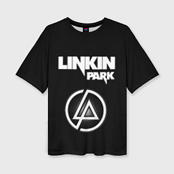 Женская футболка оверсайз Linkin Park логотип и надпись