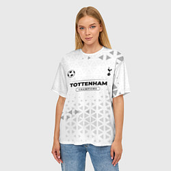 Футболка оверсайз женская Tottenham Champions Униформа, цвет: 3D-принт — фото 2